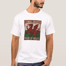 Camiseta Orgulho de Gales Cymru Am Byth