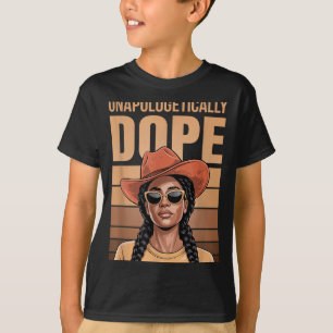 Camiseta Orgulho de Garota Negra Retrô Cowgirl Sem Desculpa