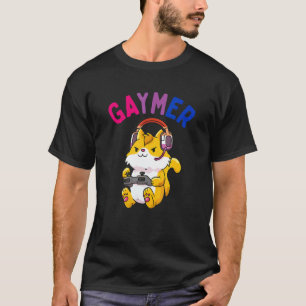 Camiseta Orgulho de Geeks Gays Bissexuais Amantes de Videoj