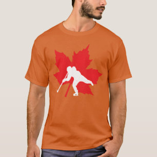 Camiseta Orgulho de Hockey Canadense Folha de Bordo Canadá