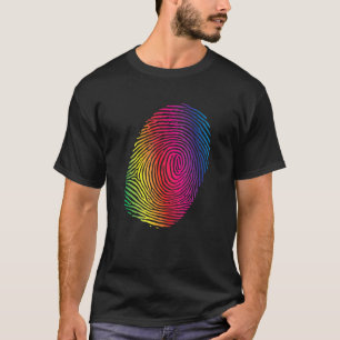 Camiseta Orgulho de impressões digitais Lgbtq Transgênero B