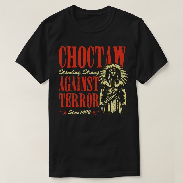 Camiseta Orgulho de Indígenas da Tribo Choctaw (Frente do Design)