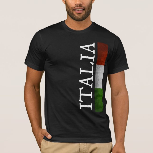 Camiseta Orgulho de Italia eu amo a bandeira do italiano de (Frente)