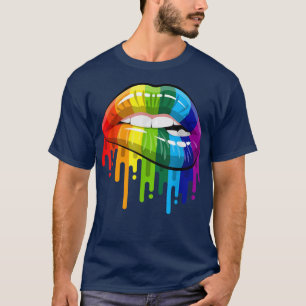 Camiseta Orgulho de Lábios LGBT-Gay homossexuais Lésbicas