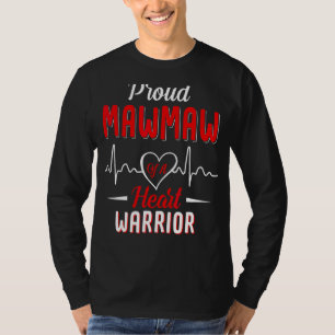 Camiseta Orgulho De Mawmaw De Uma Guerreira Cardíaca Sensib