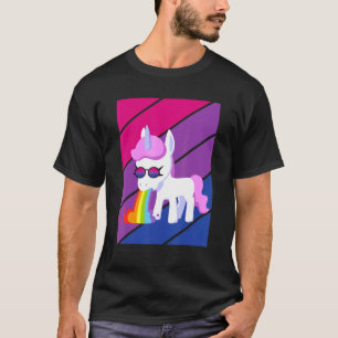 Camiseta Orgulho de Orgulho do Unicórnio Bandeira Bissexual