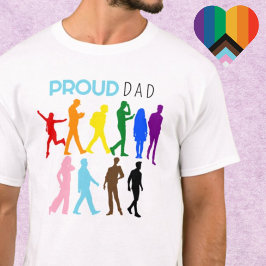 Camiseta Orgulho de PAI Misturado Orgulho LGBTQIA+BIPOC