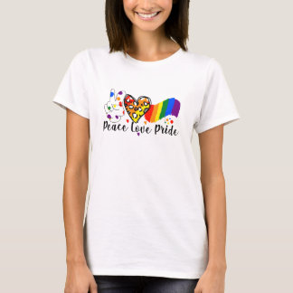 Camiseta Orgulho de paz Leopard Rainbow LGBTQ+ Orgulho gay