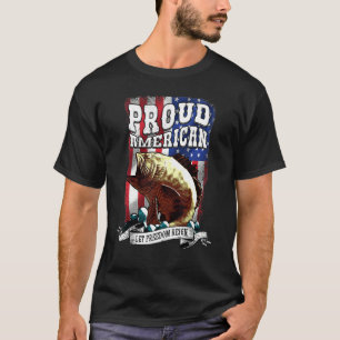 Camiseta Orgulho de pesca americana voa bandeira americana 