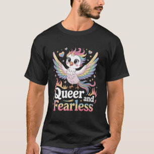 Camiseta Orgulho de Phoenix Queer e Sem Medo
