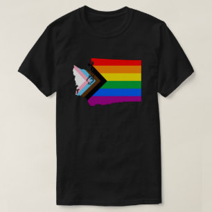 Camiseta Orgulho de Progresso LGBTQ do Orgulho do Estado de