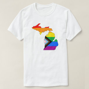 Camiseta Orgulho de Progresso LGBTQ do Orgulho do Estado do