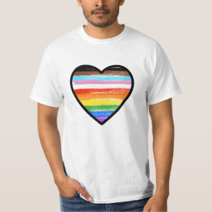 Camiseta Orgulho de progresso pintado de coração