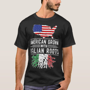 Camiseta Orgulho de Raízes Italianas Americanas Crescentes