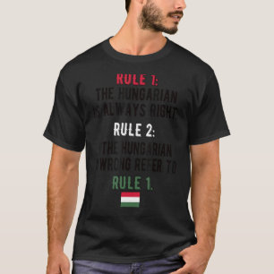 Camiseta Orgulho de regras húngaras para a Hungria