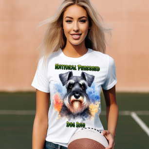 Camiseta Orgulho de Schnauzer sobre o Dia do Cachorro Pureb