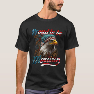 Camiseta Orgulho de ser a bandeira americana da águia ameri