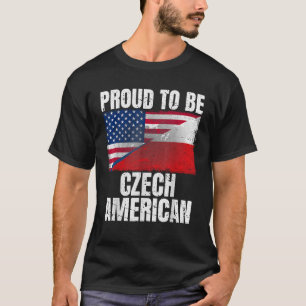 Camiseta Orgulho De Ser A Bandeira Checa Americana Vintage 