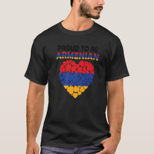 Camiseta Orgulho de ser armênio Eu adoro Armênia Sinalizado