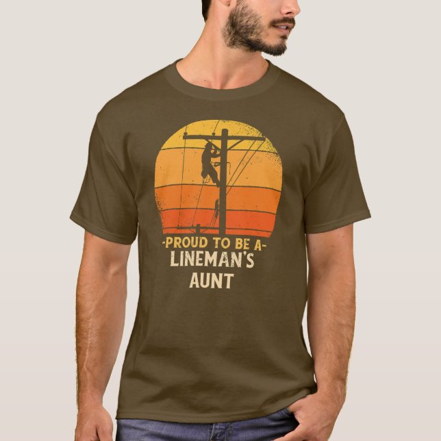 Camiseta Orgulho De Ser Cabo Elétrico Da Tia Lineman (Frente)