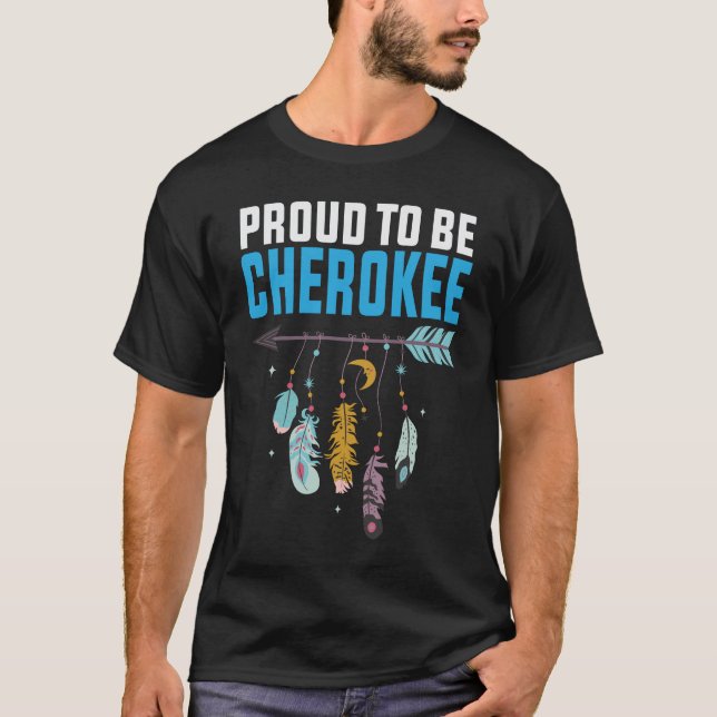 Camiseta Orgulho de ser Cherokee - Orgulho indígena cheroke (Frente)