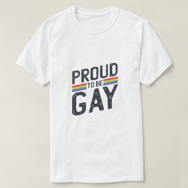 Camiseta Orgulho De Ser O Dia Do Orgulho Gay Arco-Íris (Frente do Design)
