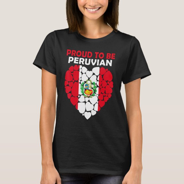 Camiseta Orgulho De Ser Peruano Eu Amo Bandeira Do Peru (Frente)