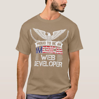Camiseta Orgulho de ser um desenvolvedor de web americano