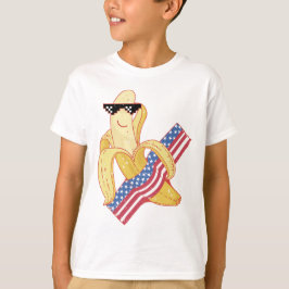 Camiseta Orgulho de ser um Meme Banana Americano em 4 de ju