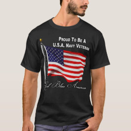 Camiseta Orgulho De Ser Um Veterano Marinho Dos EUA Com Ban
