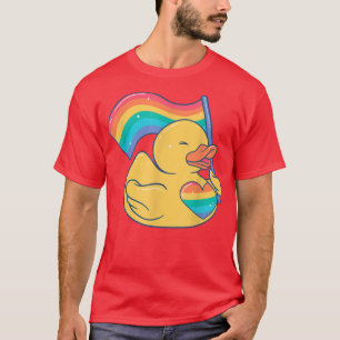 Camiseta Orgulho de Sinalizador de Pato de Borracha Lgbt Mê