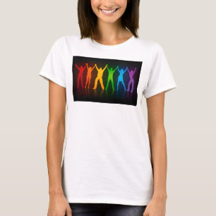 Camiseta Orgulho de SlipperyJoe pessoas mãos silhueta cor