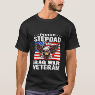 Camiseta Orgulho De Stepdad Do Exército Patriótico Do Iraqu