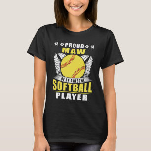 Camiseta Orgulho De Um Jogador De Softball Incrível M