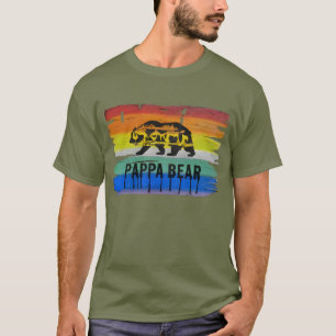 Camiseta Orgulho de Urso Gay Másculo Angustiado Papai Urso