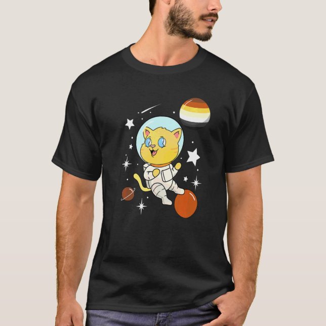 Camiseta Orgulho de Urso Gay no Espaço (Frente)