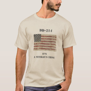 Camiseta Orgulho de Veterano DD-214 Patriótico