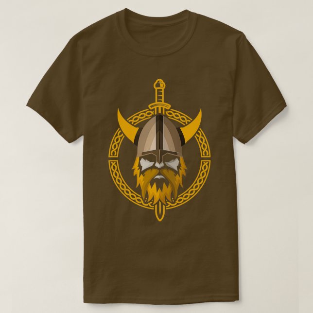 Camiseta Orgulho de Viajar Guerreiro com Capacete de Barba (Frente do Design)