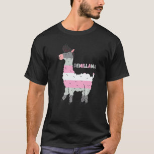 Camiseta Orgulho Demigirl Llama Demigirl Bandeira Demi G