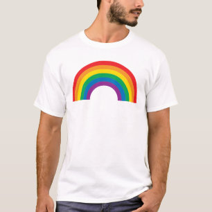 Camiseta Orgulho   Design de arco-íris colorida