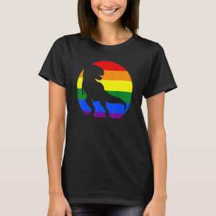 Camiseta Orgulho Dinossaur Lgbt Gay Lésbica Transgênero Tra