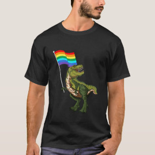 Camiseta Orgulho Dinossaur Lgbt Gay Lésbica Transgênero Tra