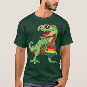 Camiseta Orgulho Dinossaur LGBT Gay Lésbica Transgênero Tra