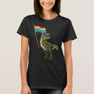 Camiseta Orgulho Dinossaur Lgbt Gay Lésbica Transgênero Tra