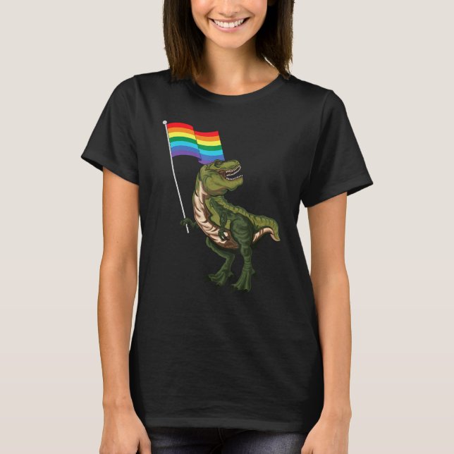 Camiseta Orgulho Dinossaur Lgbt Gay Lésbica Transgênero Tra (Frente)