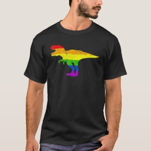 Camiseta Orgulho Dinossaur Lgbt Gay Lésbica Transgênero Tra
