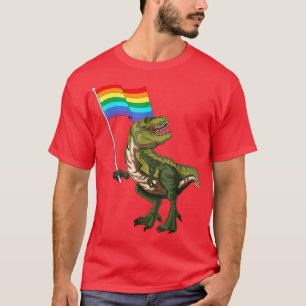 Camiseta Orgulho Dinossaur LGBT Gay Lésbica Transgênero Tra