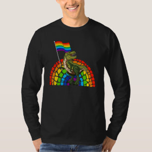 Camiseta Orgulho Dinossauro LGBT Gay Lésbica Transgênero Tr