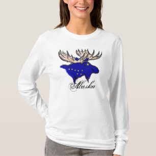 Camiseta Orgulho do Alasca bandeira estadual do elfo senhor