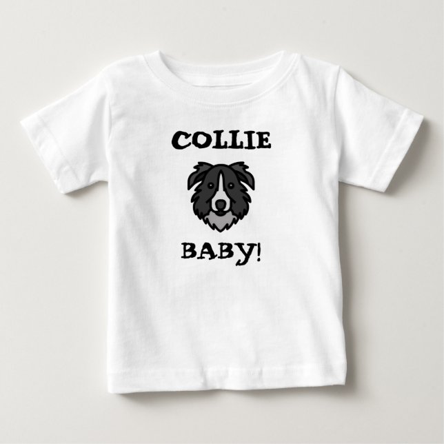 Camiseta Orgulho do Amante de Border Collie Design de Cacho (Frente)